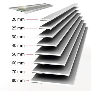 Flachprofil 3 mm Abdeckleiste weiß